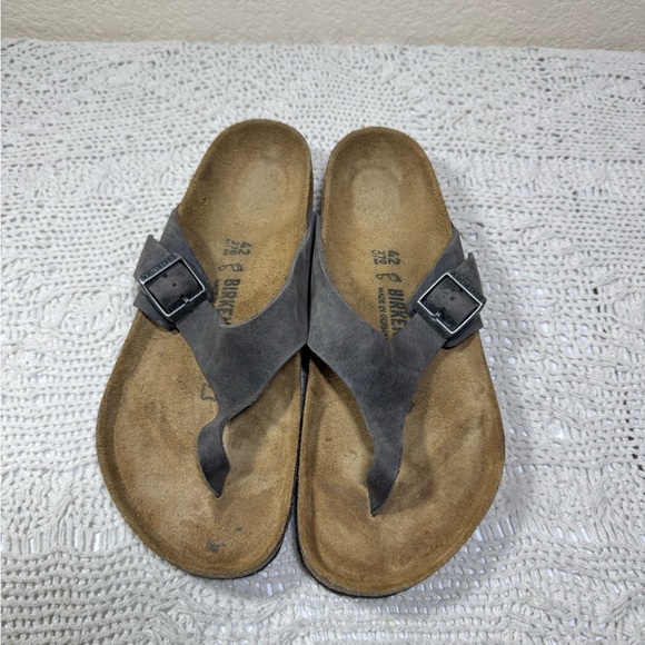 Birkenstock Dark Gray Como Sandals Size 42 - Picture 1 of 7